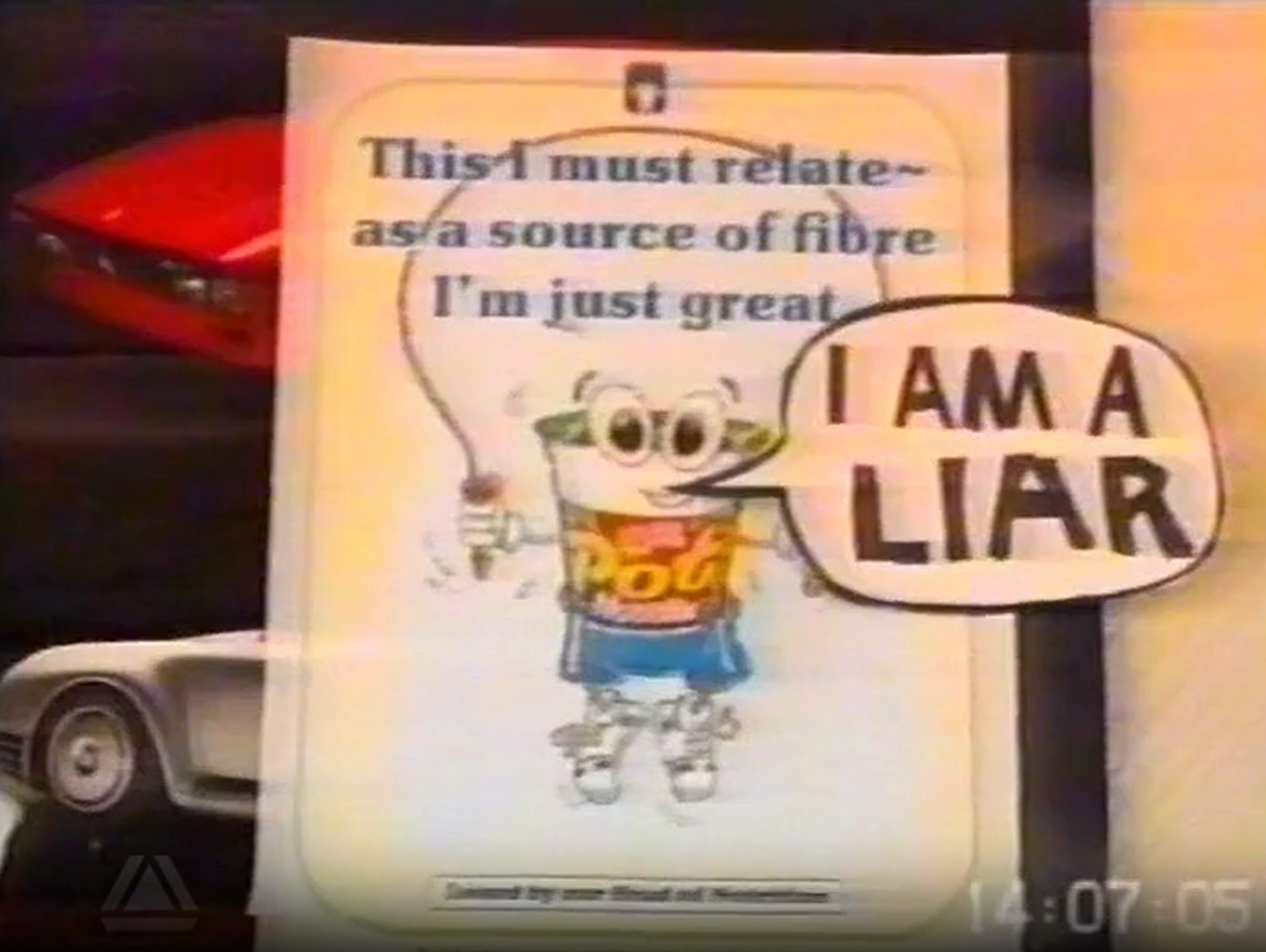 Low-resolution video frame of a sheet of paper displaying text beginning ‘This I must relate—as a’. The remaining wording is not clearly legible in the selected frame.