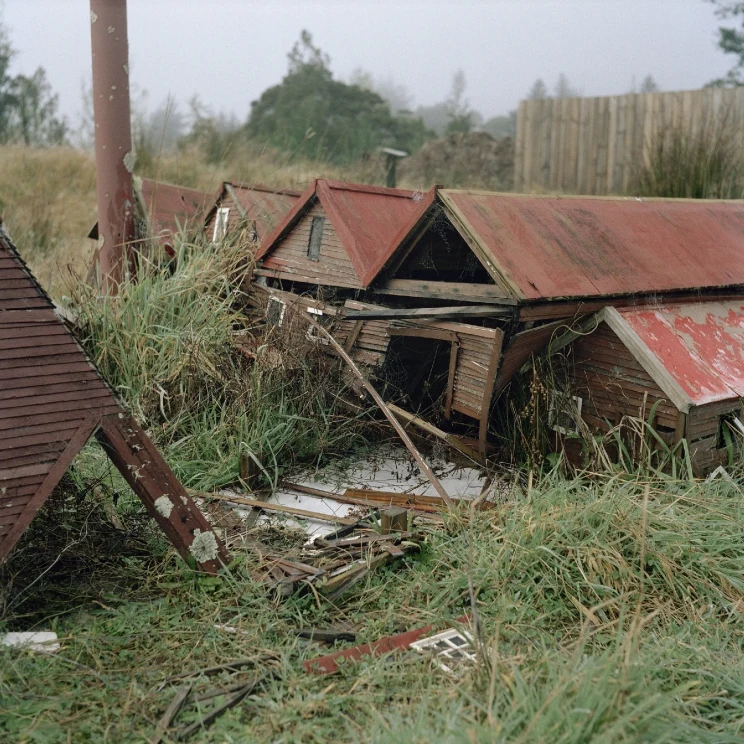 Built to preserve the memory of a vanished mining town, Little Earth's miniature buildings eventually began falling into disrepair themselves, creating a second ghost town in the New Zealand landscape.