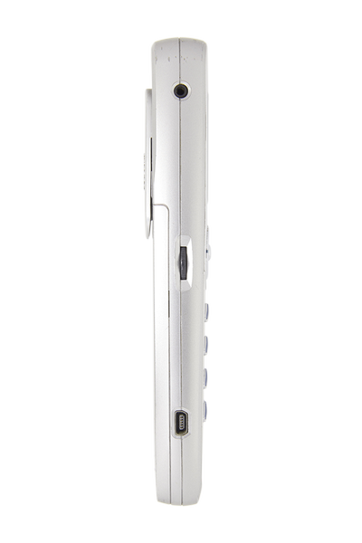 From the side, the P7’s projecting clip, controls and connector reveal the practical compromises behind its slim silhouette.
