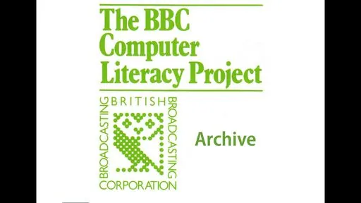 White title card with green text reading “The BBC Computer Literacy Project” above a green BBC Broadcasting Corporation dot-pattern logo and the word “Archive.”